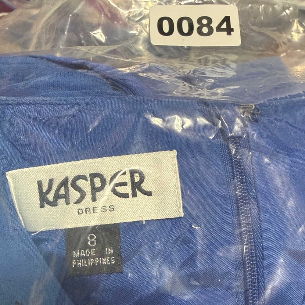 Kasper Cobalt Blue Peplum Button-Front Midi Dress – Belted – Size 8 - Picture 11 of 11